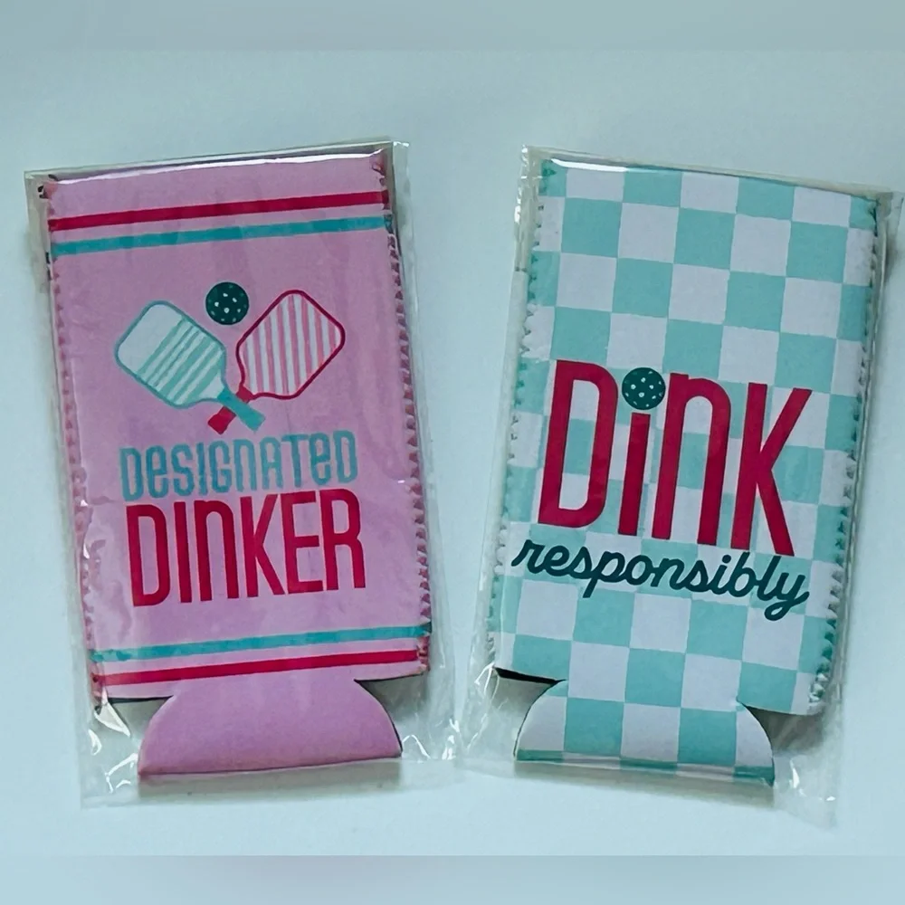 NEW!! Pickleball Collection Koozie Can Cooler Set (NWT)